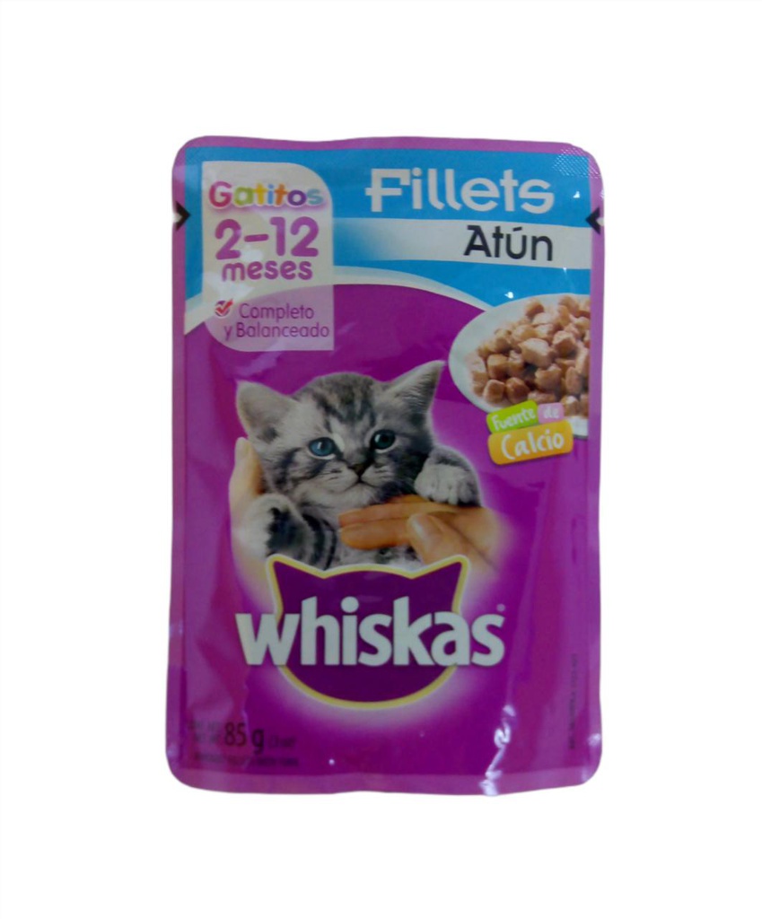 WHISKAS FILLETS ATUN Y RES 85G