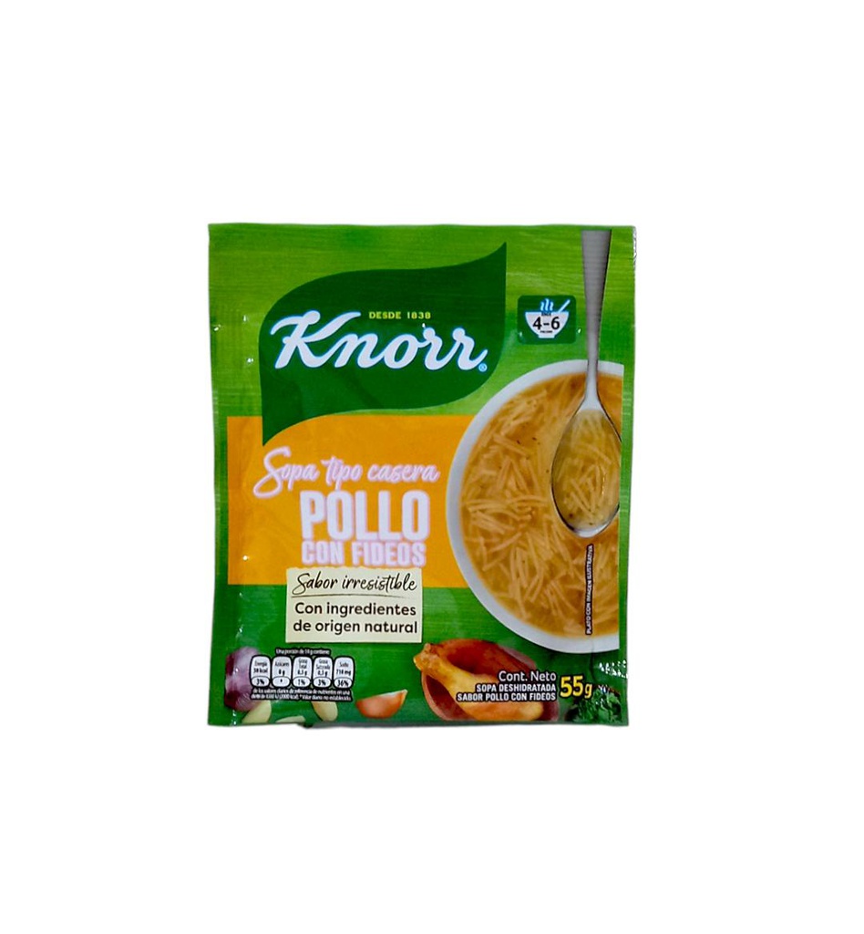 SOPAS KNORR DE POLLO CON FIDEO