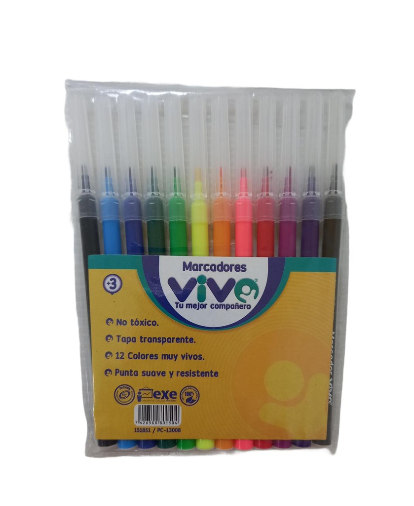 MARCADOR ESCOLAR VIVO 12 UN PA