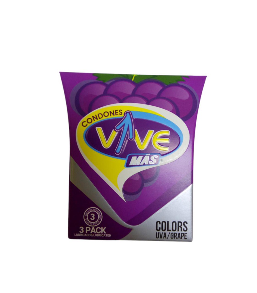 CONDONES VIVE UVA 3 PACK