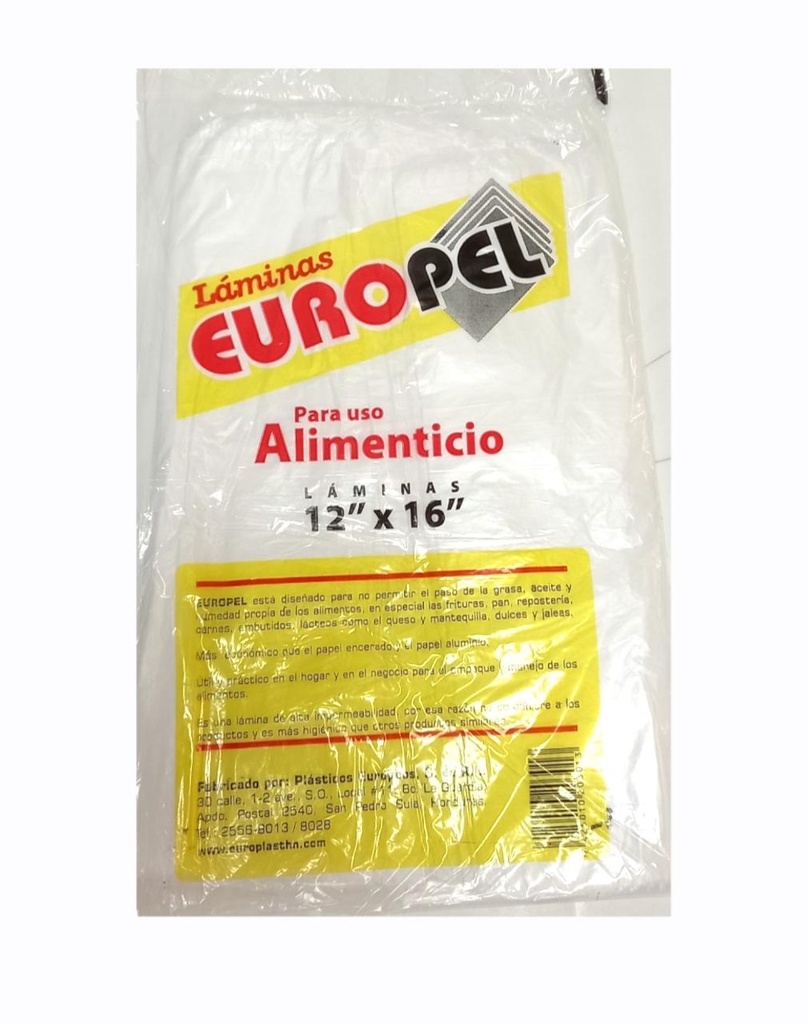 LAMINAS EUROPEL 12X16 EUROPLAS
