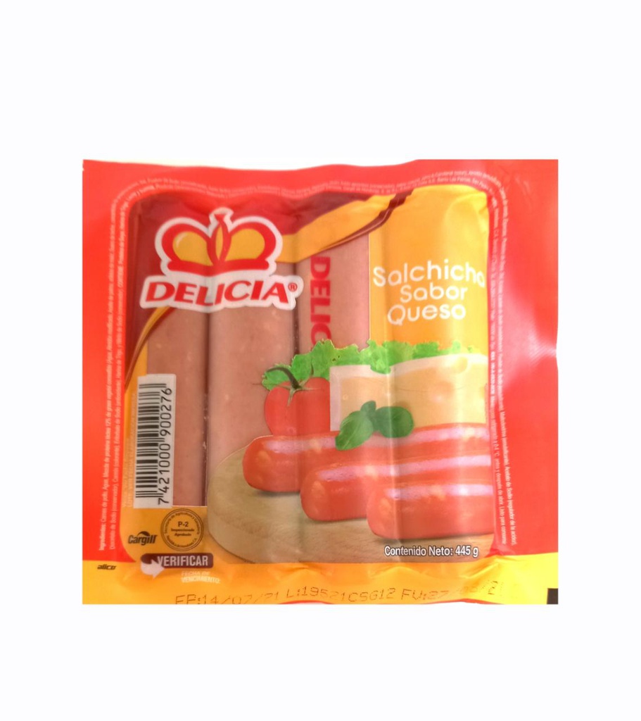 SALCHICHA CON QUESO 454 G DELI