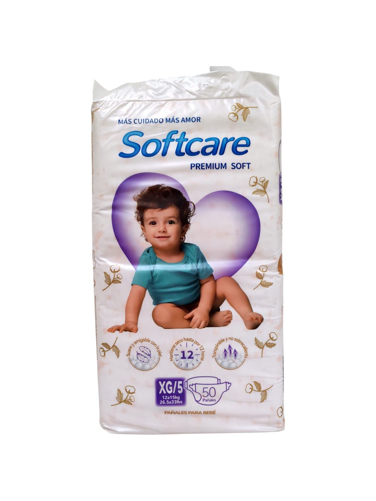 PAÑAL SOFTCARE XG5 50 PAÑALES