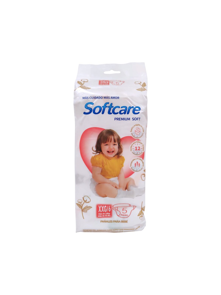 PAÑAL SOFTCARE TALLA XXG VIAJE