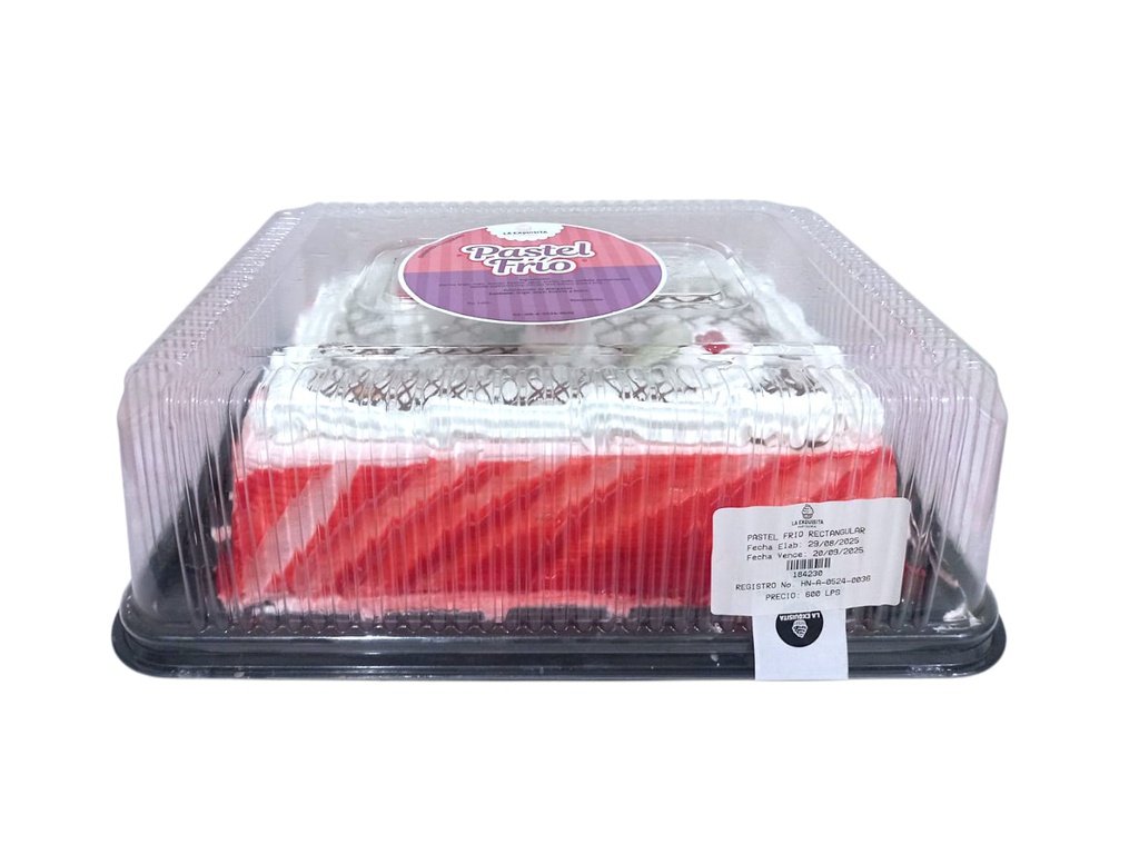 PASTEL RECTANGULAR FRESA NORMAL LA EXQUISITA