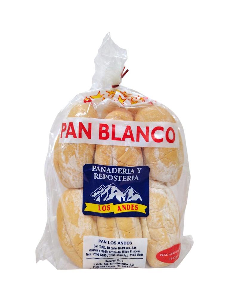 PAN BLANCO HARINADO LOS ANDES 