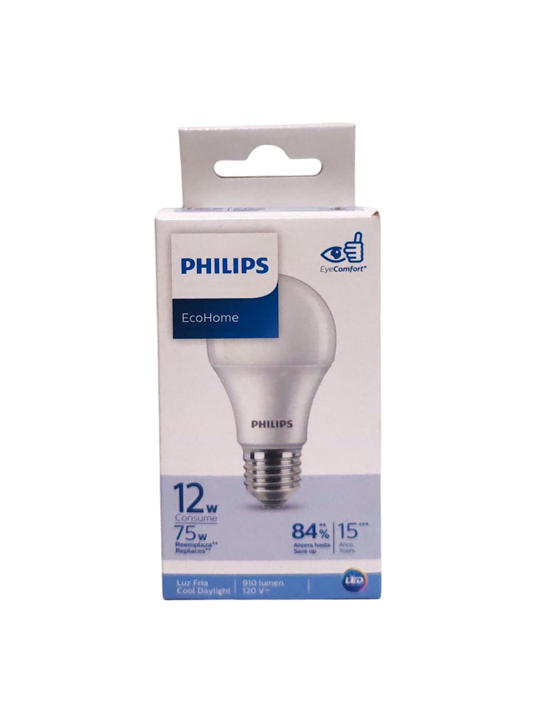 BOMBILLO ECOHOME LED 12W PHILI