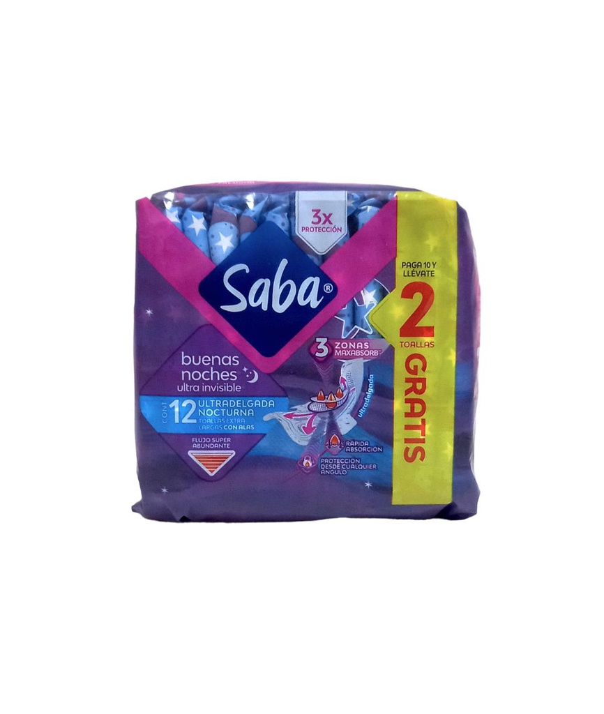 SABA ULTRA  NOCTURNA 10 UN