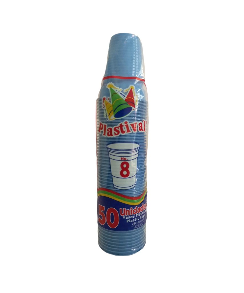 VASO PLASTIVAL NO  8 DE BLANCO