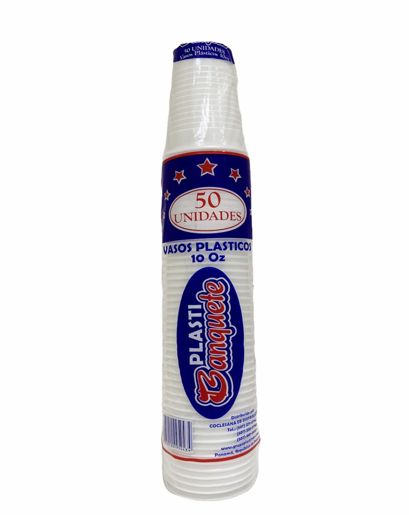 VASO #10 PLASTIBANQUETE 50UN