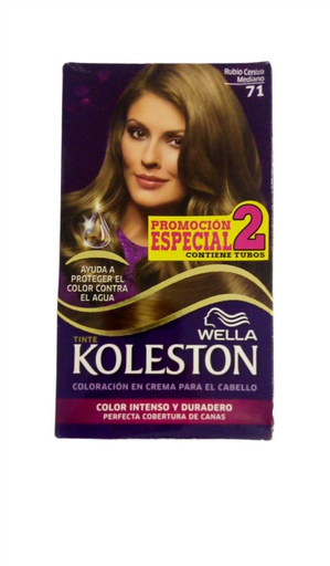[7411002154234] TINTE KOLESTON 2 TUBOS RUBIO CENIZO MEDIANO # 71