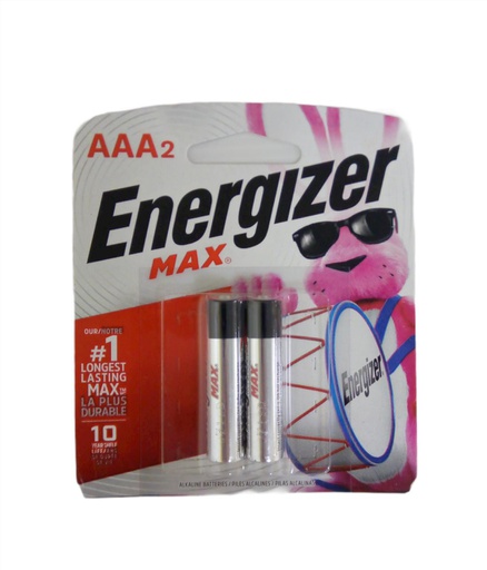 [039800014009] BATERIA ENERGIZER MAX AAA2 2UNIDADES