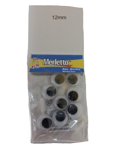 [7450007494938] OJOS ARTIFICIALES UNI MERLETTO 12mm