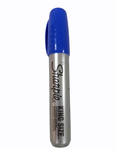 [7058] MARCADOR SHARPIE KING NEG/AZU