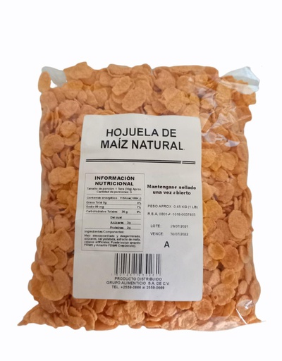 [1501261230261] HOJUELAS MAIZ NATURAL 1L