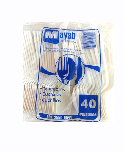 [7427900700350] CUCHARA MAYAB 40 UDS