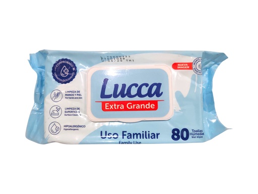 [7404004205622] TOALLITA HUMEDA LUCCAS XG 80U