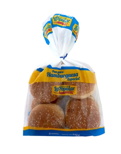 [7423408100050] PAN HAMBURGUESA LA POPULAR 8 U