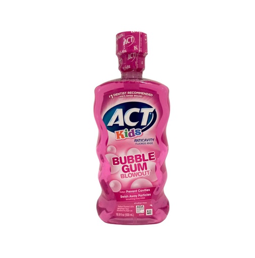 [041167094440] ENJUAGUE ACT KIDS BUBBLE GUMS 