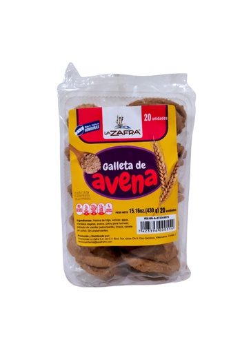 [7423396000554] GALLETA DE AVENA LA ZAFRA 20UN