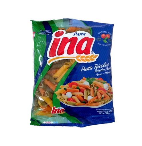 [753081010238] PASTA TRICOLOR/PLUMA INA 200G