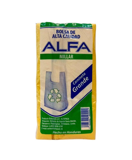 [7423382505544] BOLSA CAMISETA MILLAR GRANDE