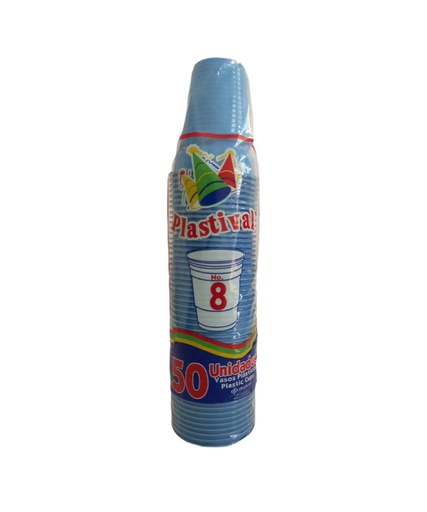 [7423382500013] VASO PLASTIVAL NO  8 DE BLANCO