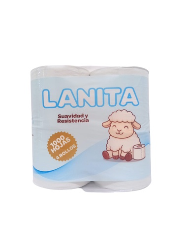 [7088090750428] PAPEL HIGIENICO LANITA 4R 1000