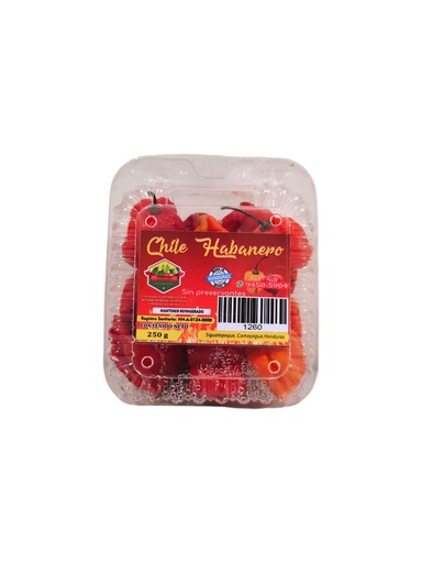 [126026] BANDEJA CHILE HABANERO 250GR
