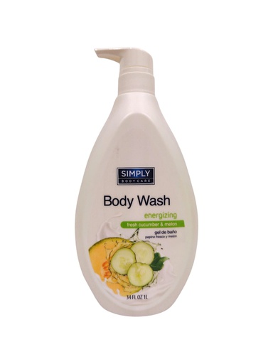 [840180245644] BODY WASH SIMPLY CUCUMBER 1LT