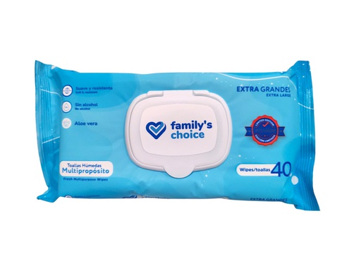 [7421002046903] TOALLA HUMEDAS FAMILY CHO 40U