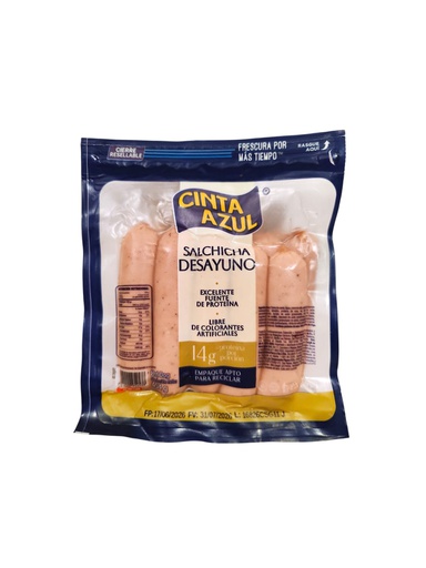 [7421000954538] SALCHICHA DESAYUNO CINTA/AZUL