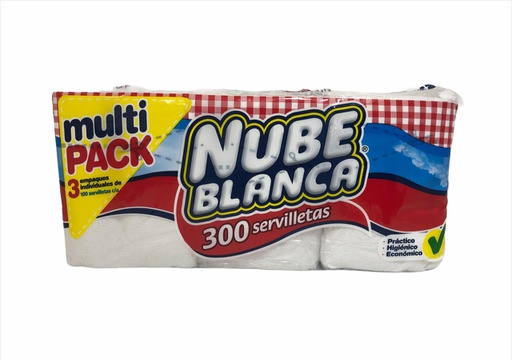 [766324301215] SERVILLETA NUBE BLANCA 300UN