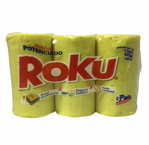 [750894641635] JABON 3PACK ROKU AMARILLO 400G