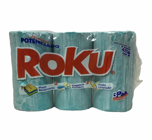 [750894642311] 3PACK JABON ROKU AQUA 400G
