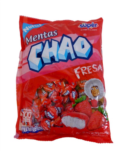 [7702993031681] MENTAS CHAO FRESA 100 UNIDADES