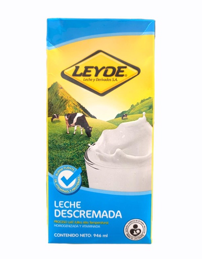 [7422540015147] LECHE EN CAJA DESCREMADA LEYDE 946ML