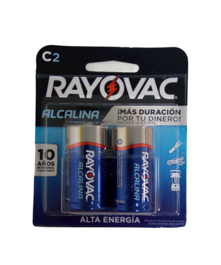 BATERIA RAYOVAC ALCALINA C2 MEDIANA