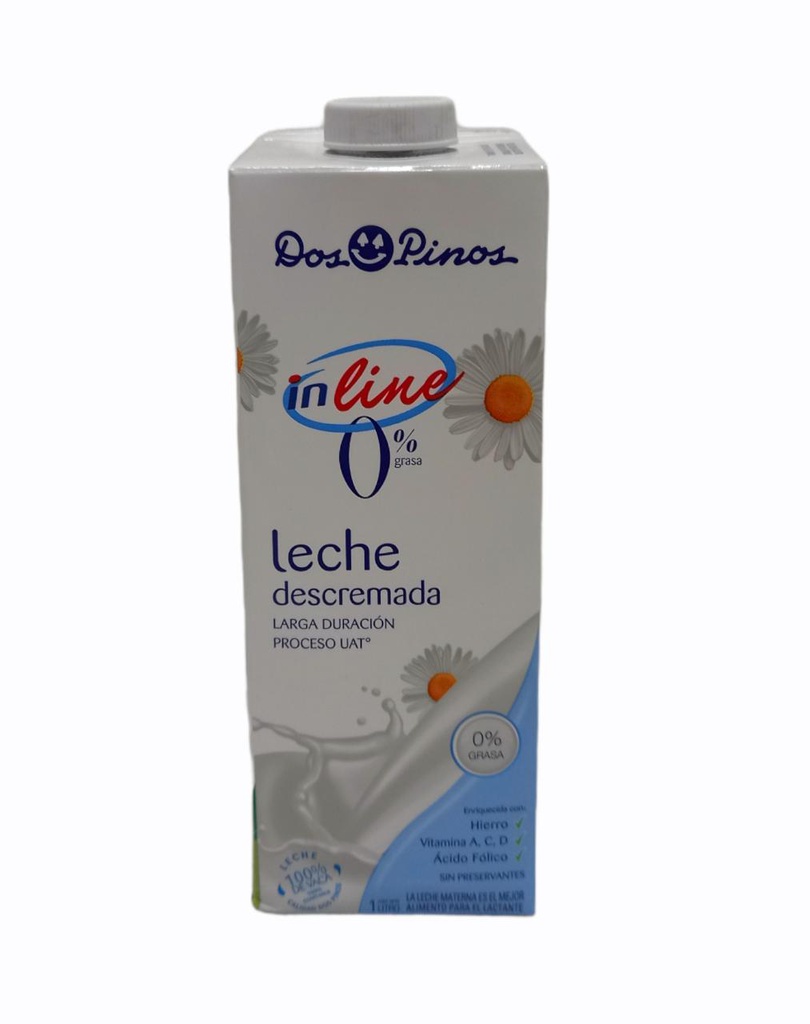 LECHE EN CAJA DESCREMADA DOS PINOS 1LI