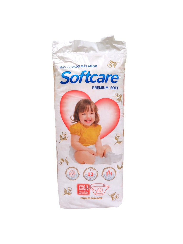 PAÑAL SOFTCARE XXG/6  40 PAÑAL