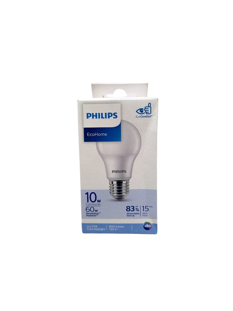 BOMBILLO ECOHOME LED 10W PHILI
