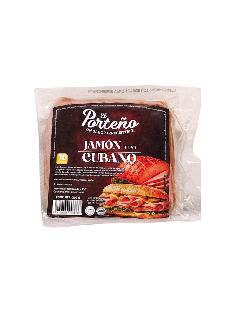 JAMON T/ CUBANO PORTEÑO 200G 