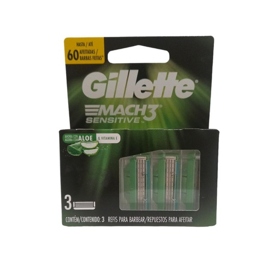[7506339323177] GILLETTE MACH3 SENCITIVE 3UNI