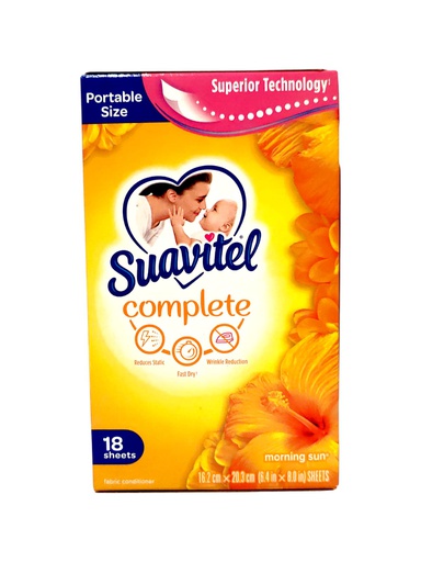 [035000980113] DRYER SHEET SUAVITEL SUN 18UDS