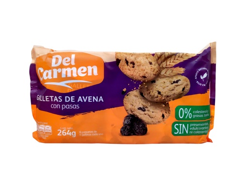 [785381016580] GALLETA AVENA/PASAS DEL CARMEN