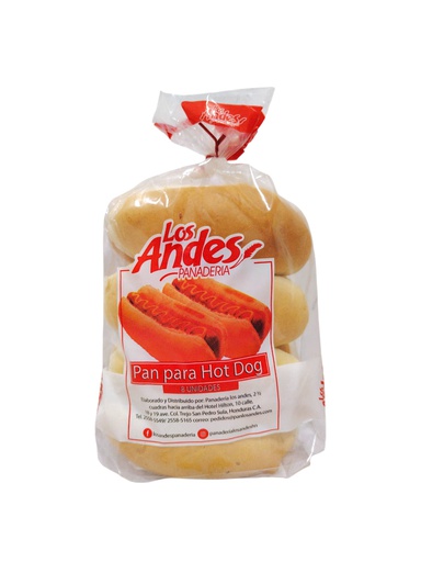 [707517005022] PAN HOT DOG LOS ANDES NORMAL 8