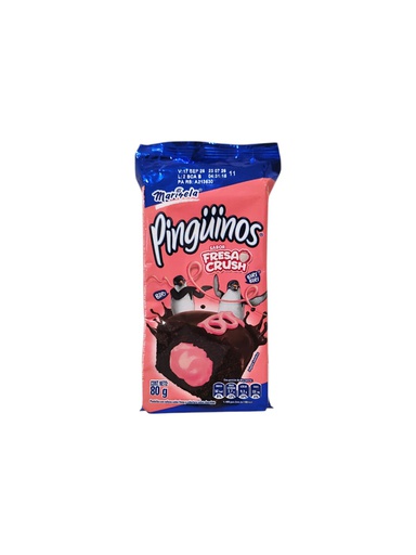 [7441029528091] PINGUINOS SABOR FRESA 80G