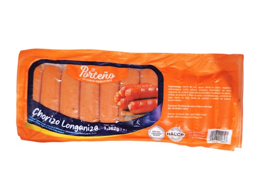 [7424160000893] LONGANIZA EL PORTENO 3 LBS/126