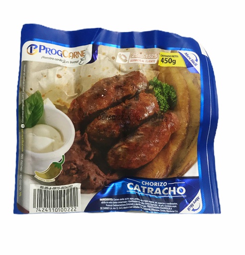 [7424110100222] CHORIZO CATRACHO 450 PROGCARNE